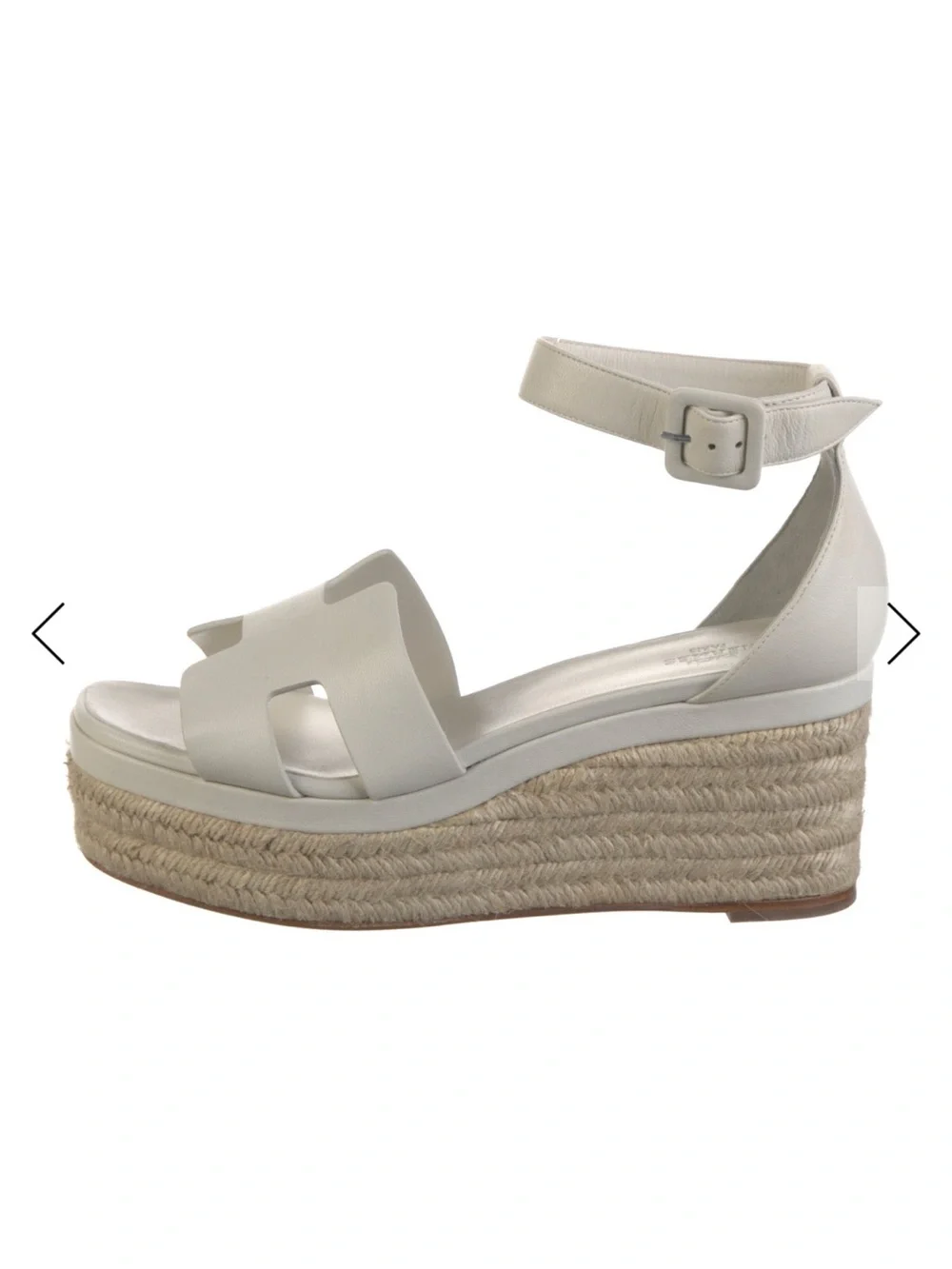 Hermes Wedge Espadrille Sandals in Cream - Women